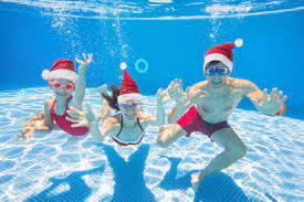 Christmas swimming